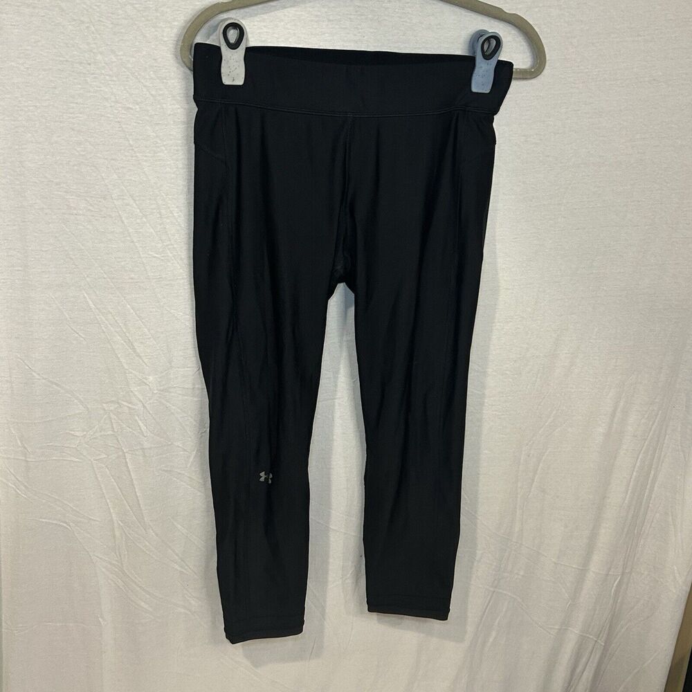 Under Armour Compression HeatGear Tights Pants Women's Size Large Black ULINE